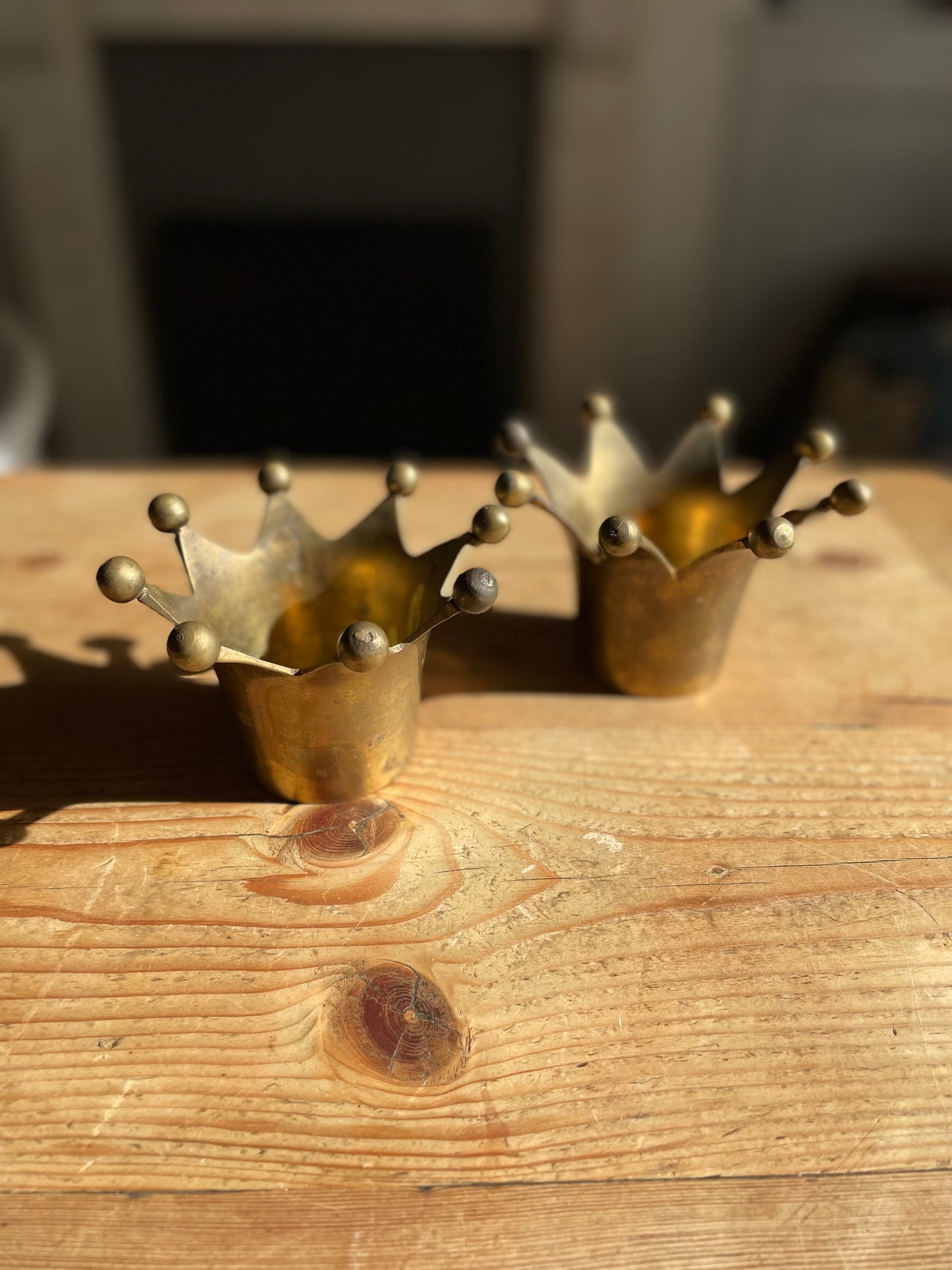 Brass Jester Candle Holders